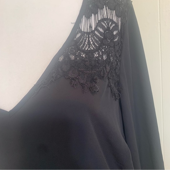 TORRID Torrid Black Lace Long Sleeve Sheer Blouse Top Size 2X. - Picture 8 of 13